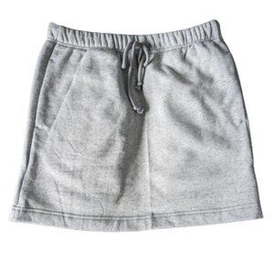 Wilfred Free Aritzia "Free" Fleece Skirt in Heathered Dover Grey